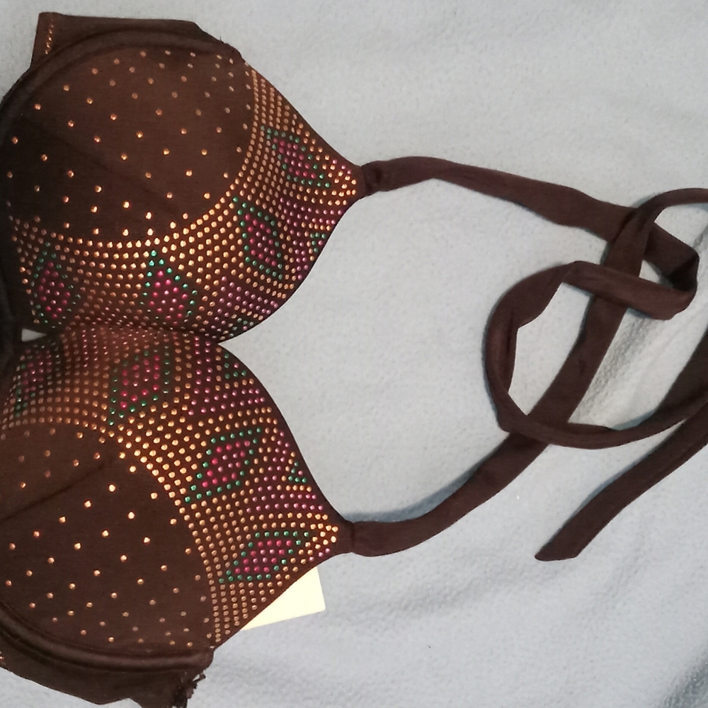 J Brand Brown Multicolor Patterned Bra
